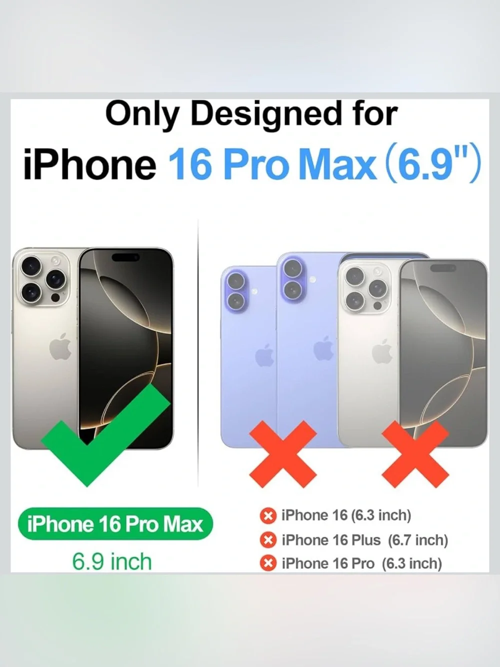 SkyEagle Compatible with Magsafe for iPhone 16 Pro Max Wallet Case w/Card Holder